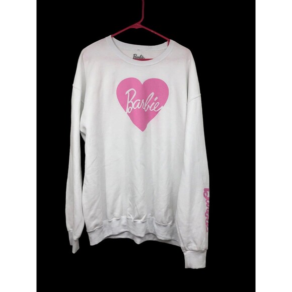 NWOT Super Soft & Cozy Barbie Sweatshirt, Barbiecore, Fleece lined SZ XL Long - Picture 1 of 6
